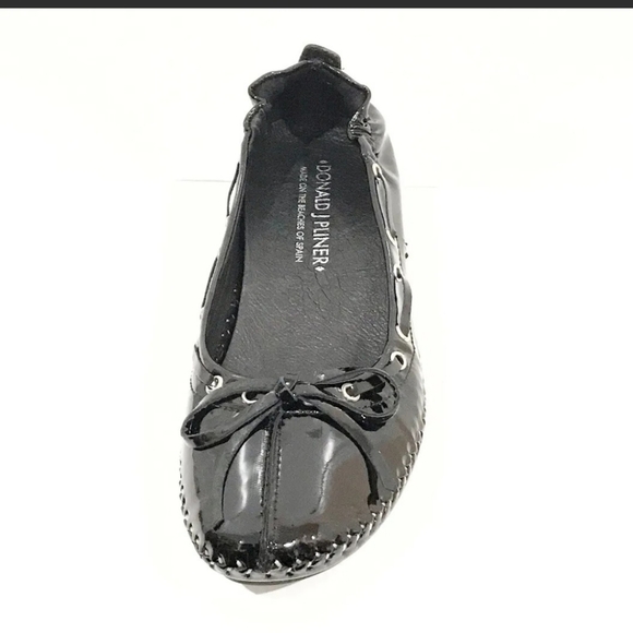 Donald J. Pliner Polly Black Suede Ballet Slip On Designer Luxury Low Heels - Picture 10 of 14